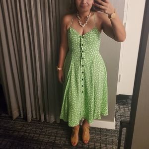 Lime Green Polka Dot Dress